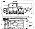 чертёж танка Т-12