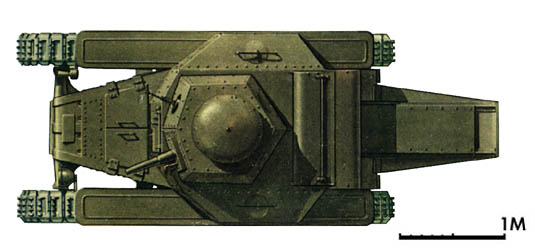 Танк Т-18, схема окраски, вид сверху