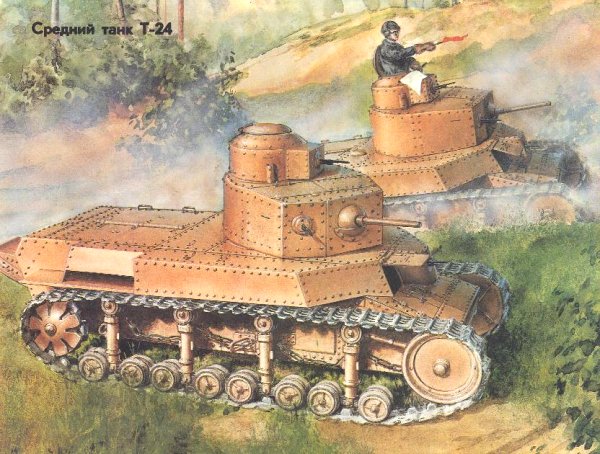 Танк Т-24, рисунок