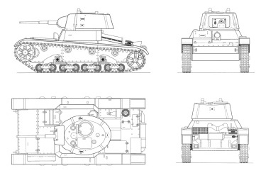 Танк Т-26 в чертежах