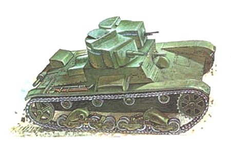 Танк Т-26 двухбашенный, рисунок