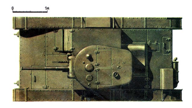 Танк Т-26, схема окраски, вид сверху