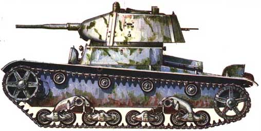 Танк Т-26, схема окраски, зимний вариант