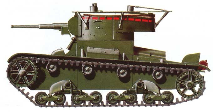 Танк Т-26, схема окраски командирской машины
