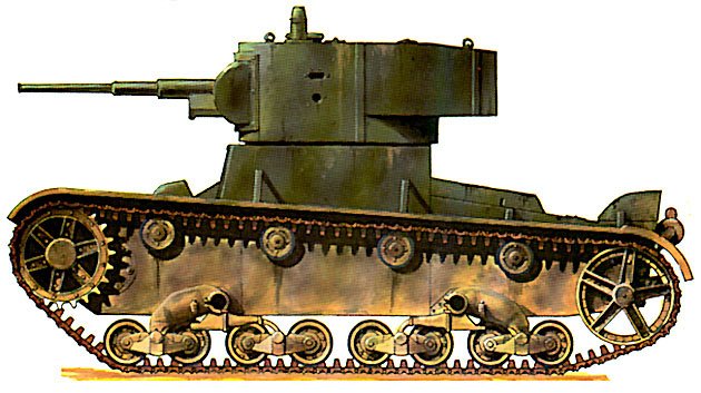 Танк Т-26, расцветка