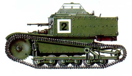 Танк Т-27, схема окраски, вид сбоку