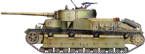 Танк Т-28, схема окраски, вид слева