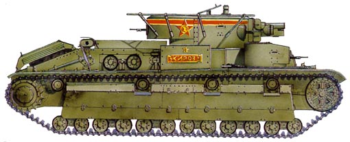 Танк Т-28, схема окраски, командирский танк