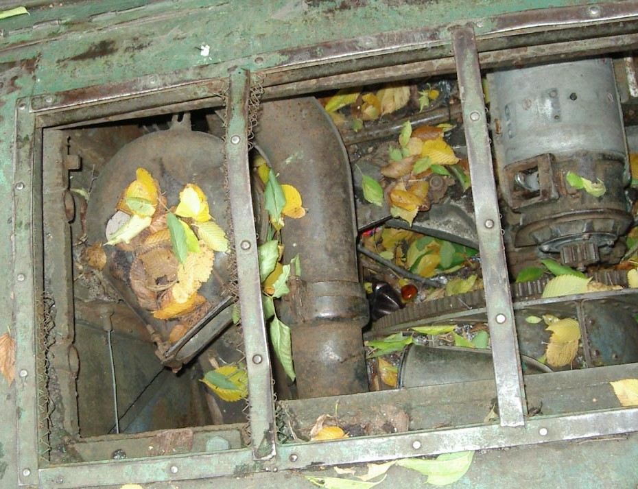 Танк Т-34/85, стартер, вид сверху