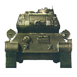 Танк Т-34/85, схема окраски, вид спереди