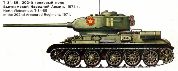 Танк Т-34/85, 202 танковый полк, Вьетнам