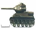 танк Т-34/85, схема окраски, вид слева