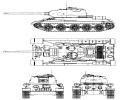 танк Т-34/85, чертеж танка