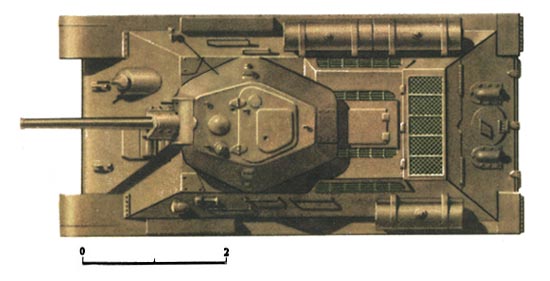 Танк Т-34 вид сверху