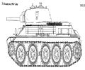 танк Т-34 чертёж вид слева