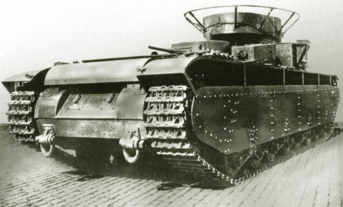Танк Т-35, фото сзади