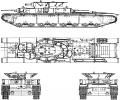 танк Т-35, чертеж командирского танка