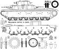 танк Т-35, чертёж танка с деталировкой