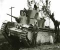 танк Т-35, преодолевает препятствия