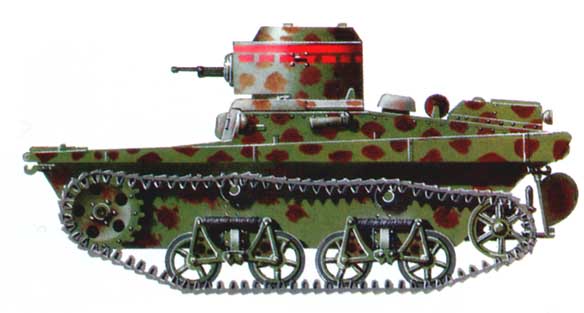 Танк Т-37, в камуфлированной окраске