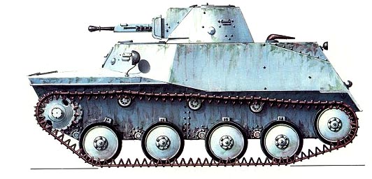 Танк Т-40, зимний камуфляж