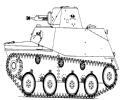 танк Т-40, чертёж, вид слева