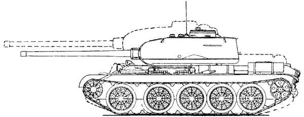 Танк Т-44, размеры танка