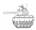 танк Т-44, чертеж, вид слева