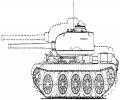 танк Т-44, размеры танка